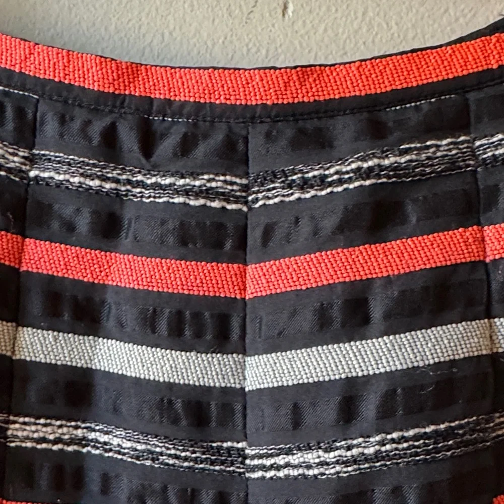 HD in Paris Striped pleats Women's Mini Skirt luxury minimalist Size US 8